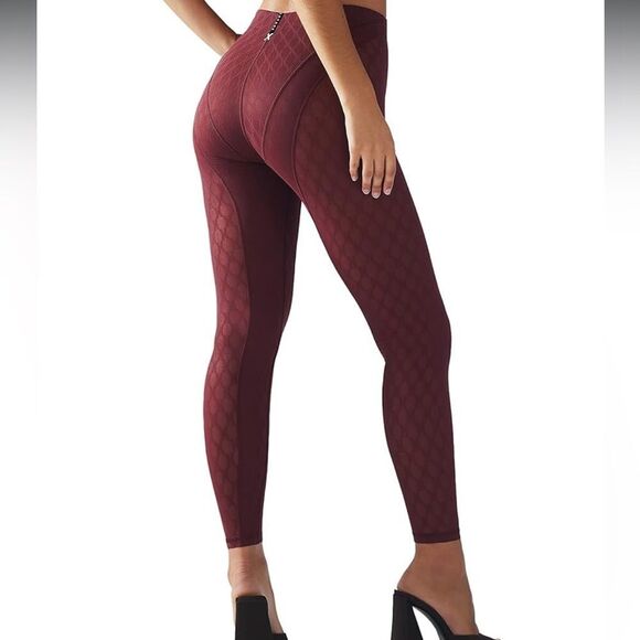 Savage X Women's C Peak Performance High-Waist Mesh Legging red cocoa 2X nwt - Picture 5 of 9